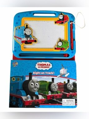 Thomas & Friends: Right on Track! Magnetic Drawing Board + Book - 2012 - Tested